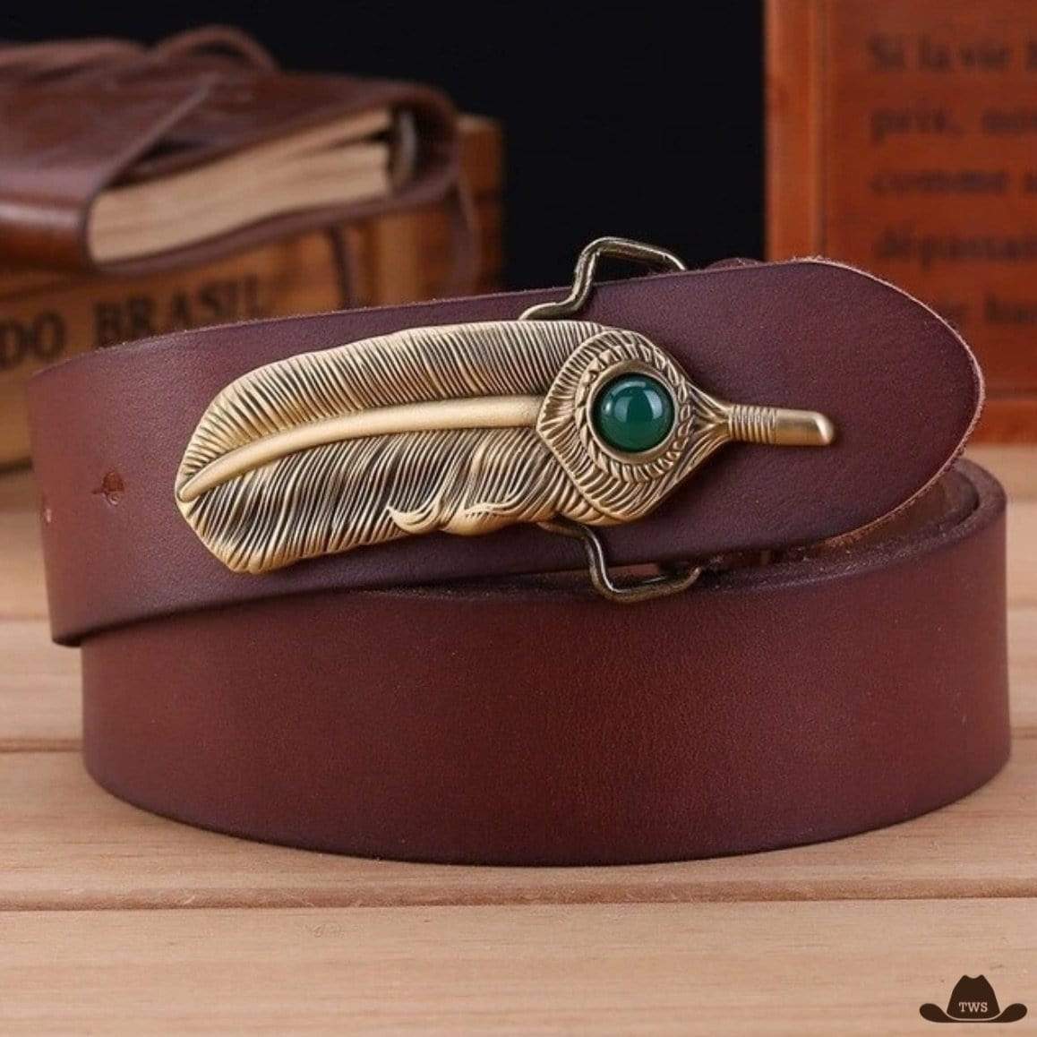 Ceinture en Cuir Western Plume – Image 2