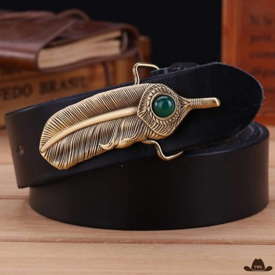 Ceinture en Cuir Western Plume – Image 3