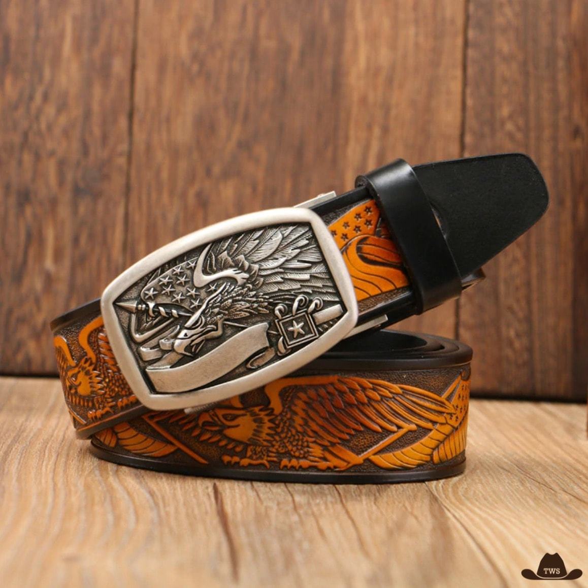Ceinture Homme Gravée Cowboy – Image 5