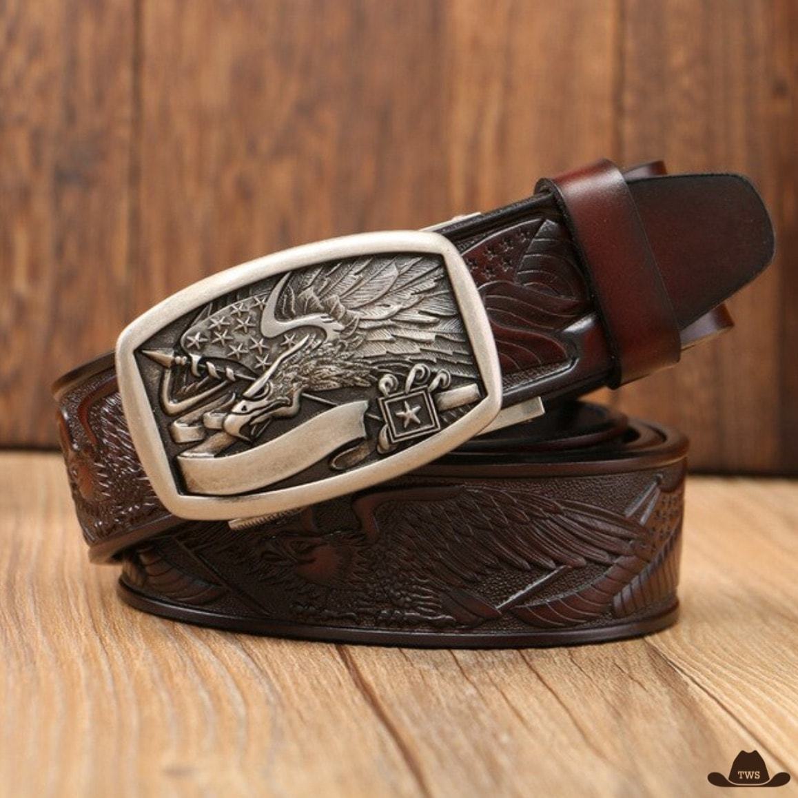 Ceinture Homme Gravée Cowboy – Image 6