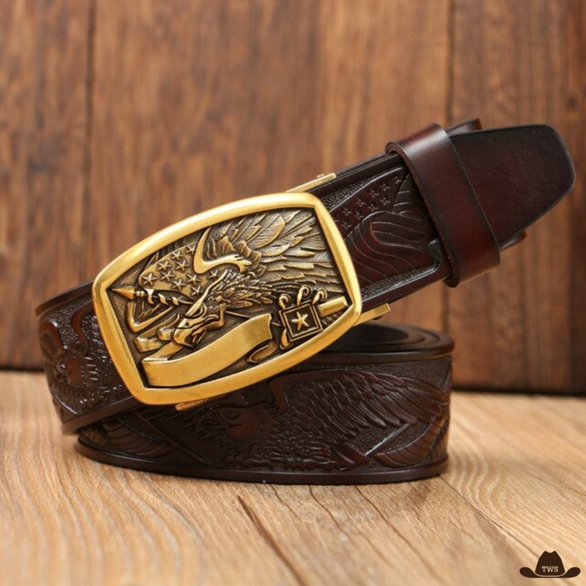 Ceinture Homme Gravée Cowboy – Image 3