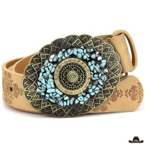 Ceinture Style Western Femme Flower