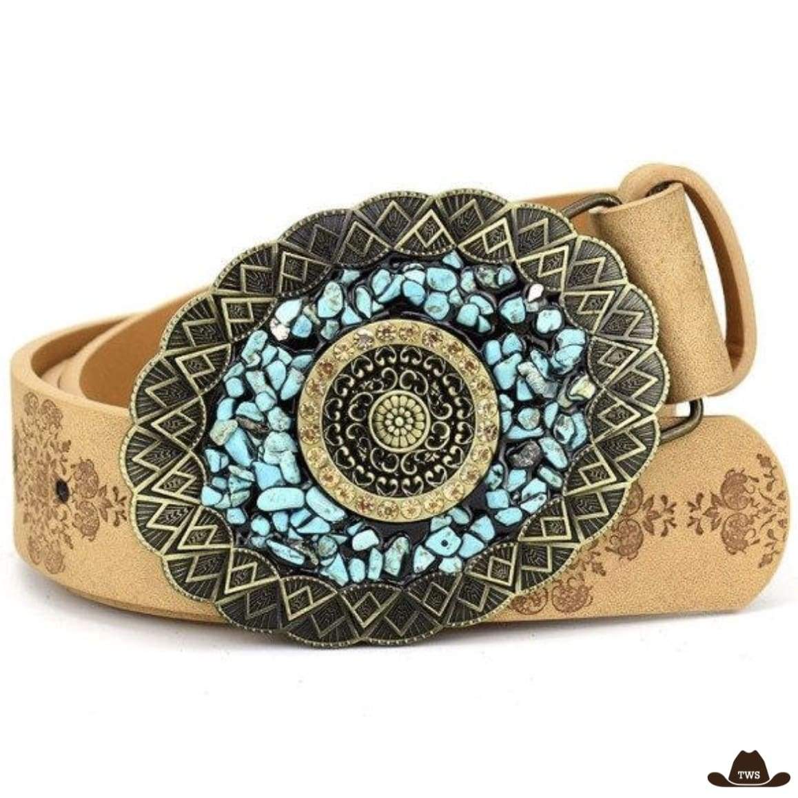 Ceinture Style Western Femme Flower