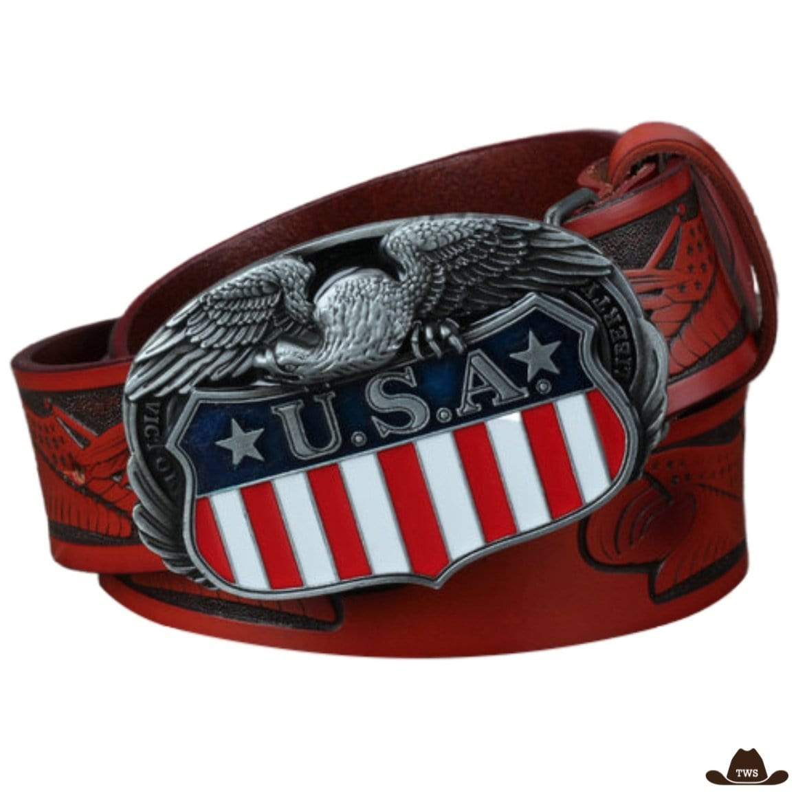 Ceinture Western Cuir Homme USA – Image 3