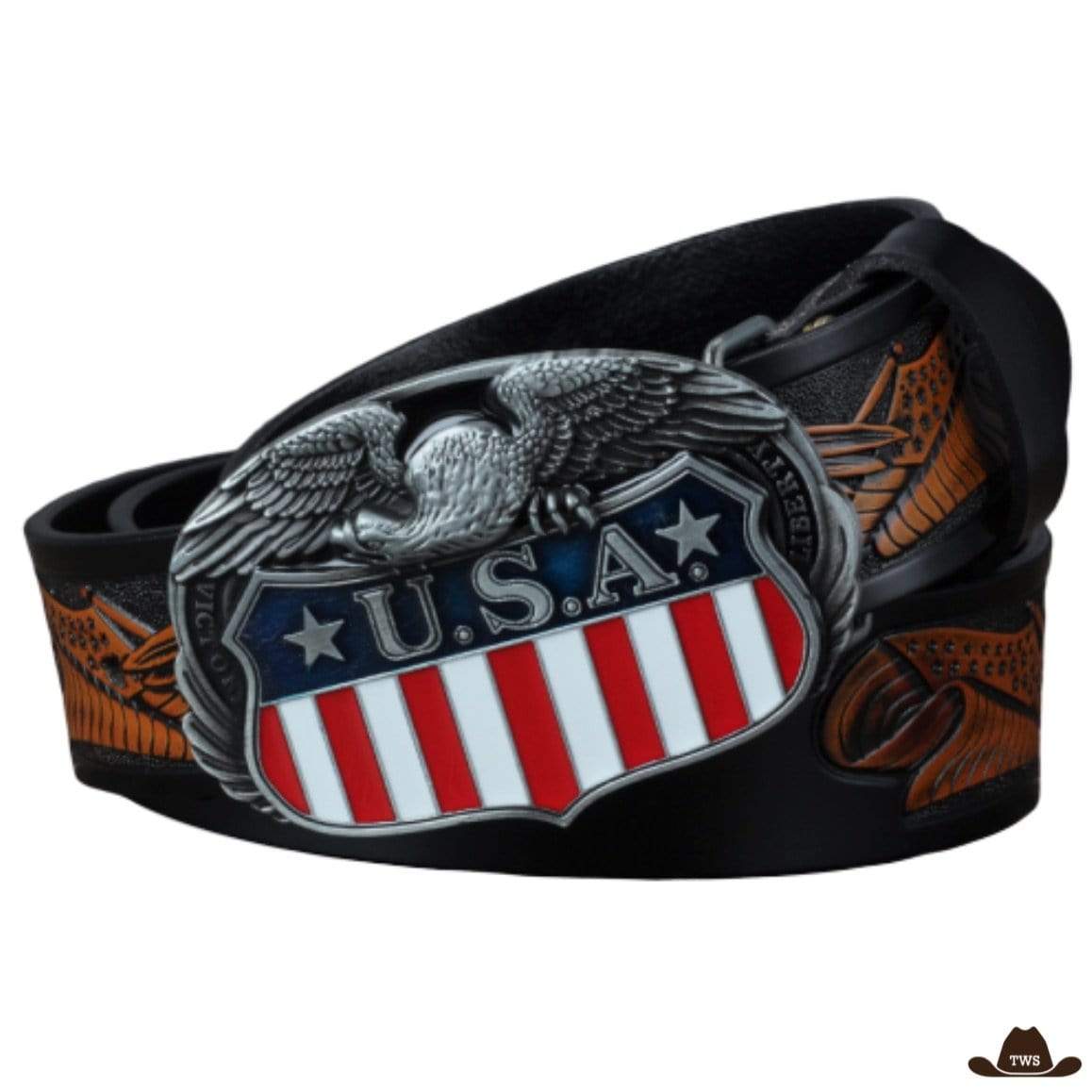 Ceinture Western Cuir Homme USA – Image 2