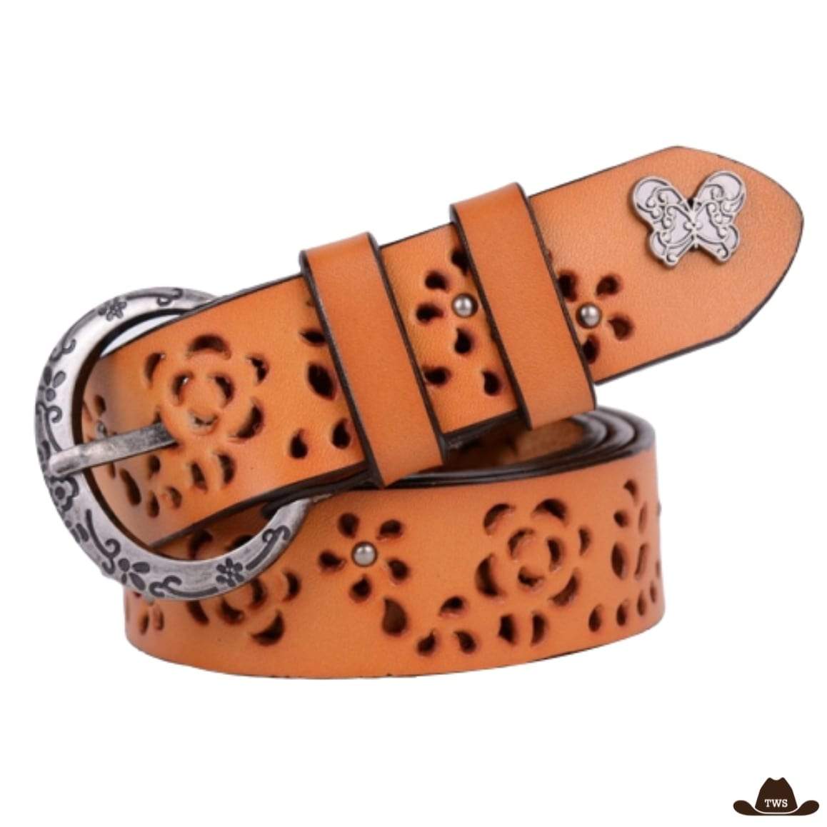Ceinture Western Femme Cuir Perforé