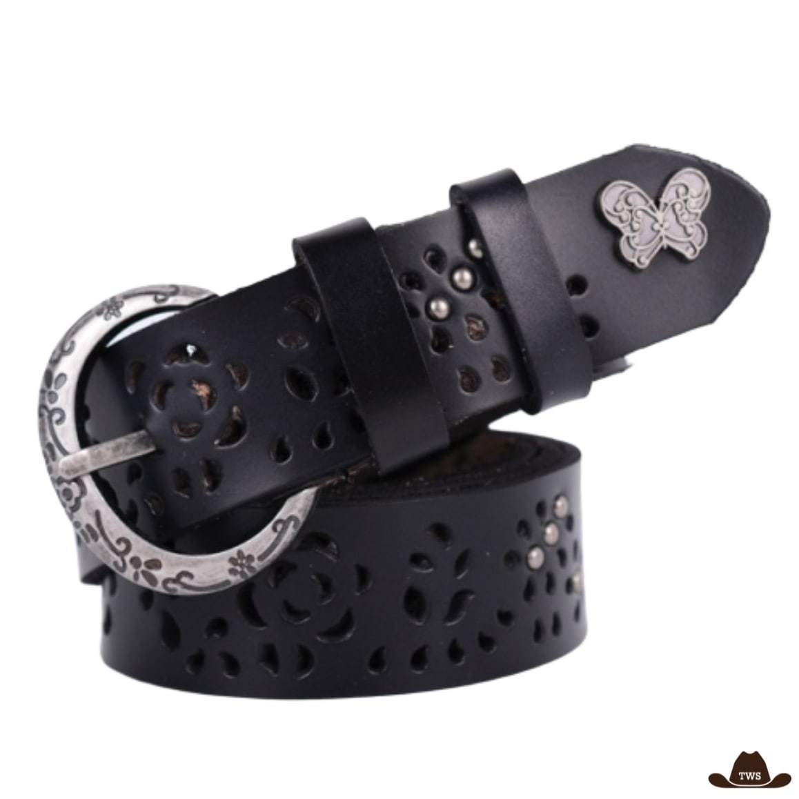 Ceinture Western Femme Cuir Perforé – Image 4