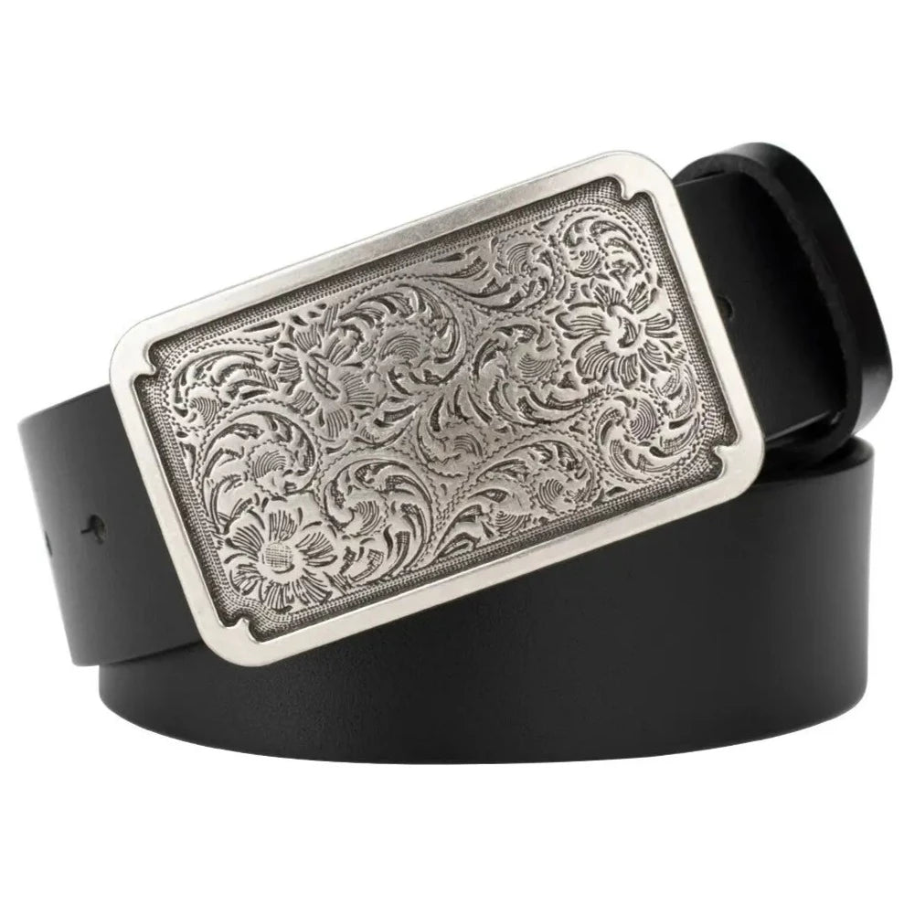 Ceinture Western Femme en Cuir Noir – Image 2