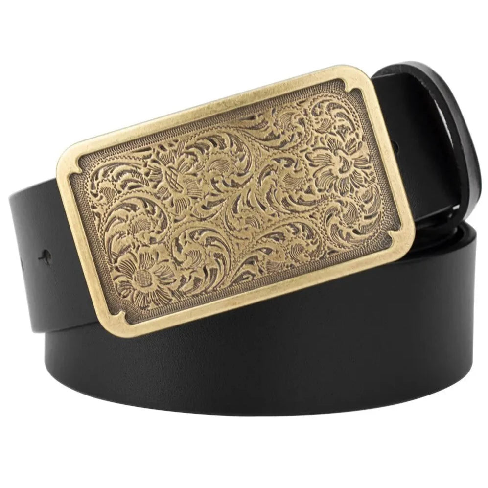Ceinture Western Femme en Cuir Noir – Image 3