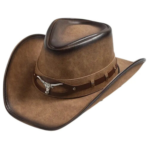 chapeau-cowboy-cuir-homme-1.jpg Chapeau de Cowboy en Cuir Homme