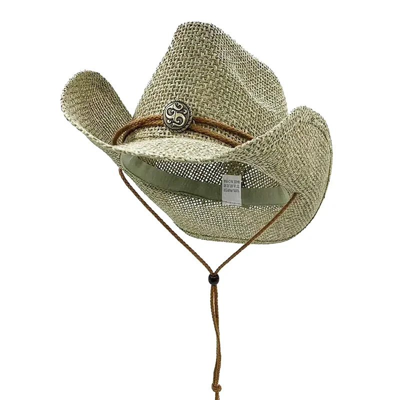Chapeau Cowboy en Paille - CattlemanCrest – Image 2