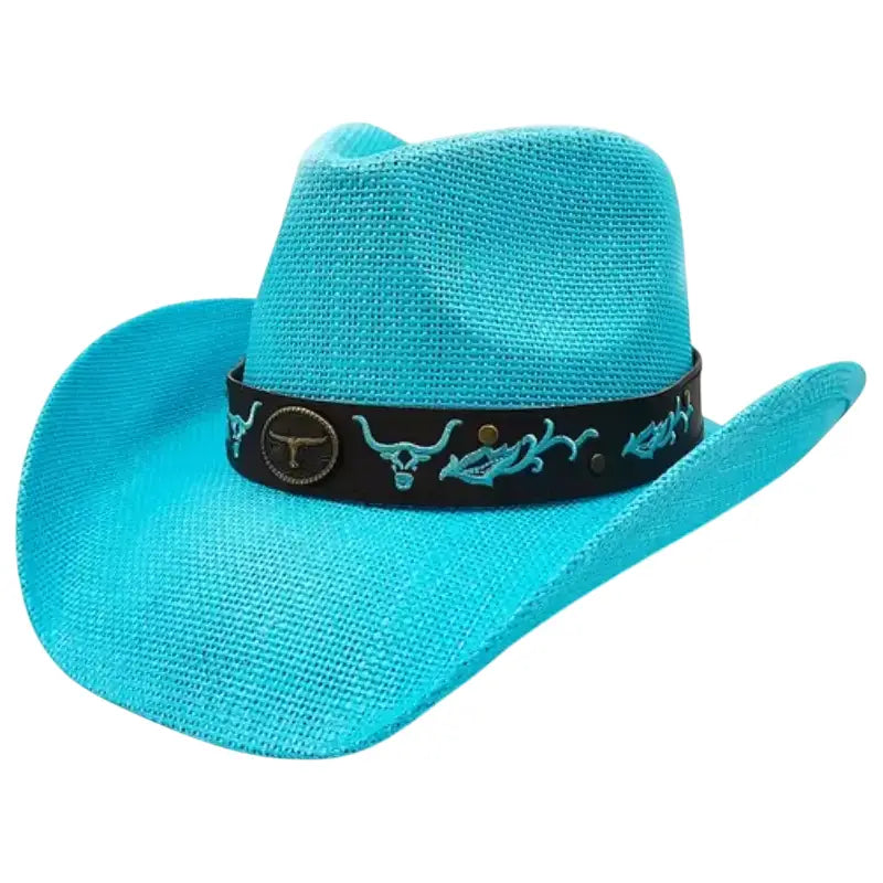 Chapeau Cowgirl Bleu