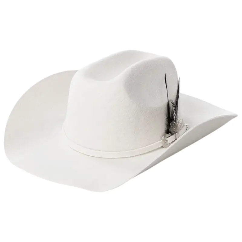 Chapeau de Cowboy en Feutre Blanc – Image 2
