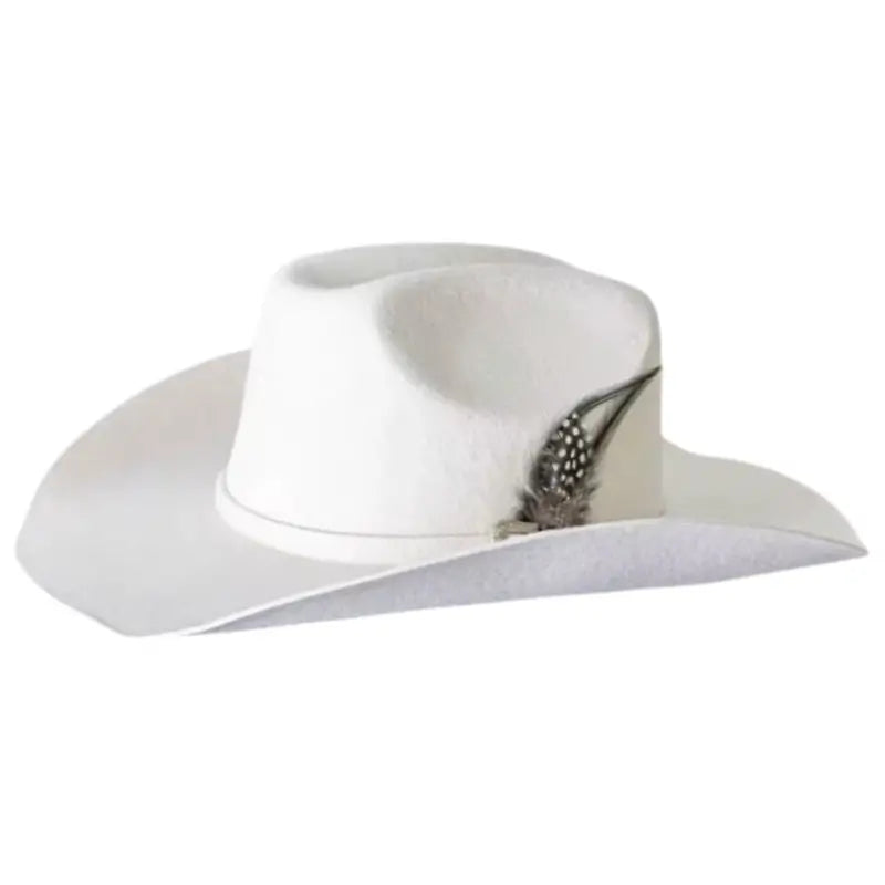 Chapeau de Cowboy en Feutre Blanc