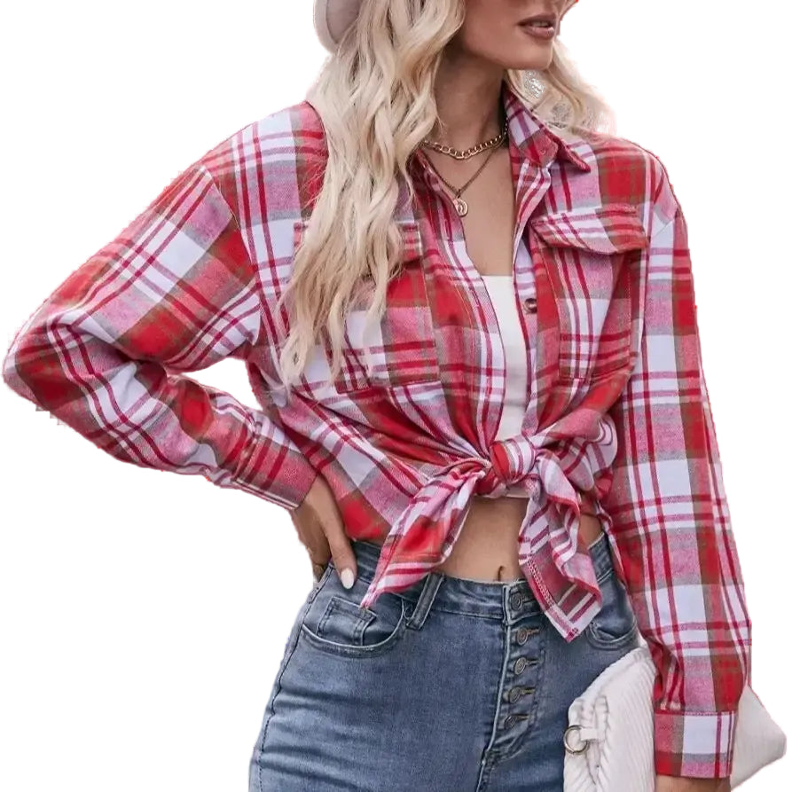 Chemise Country à Carreaux pour Femme – Image 2