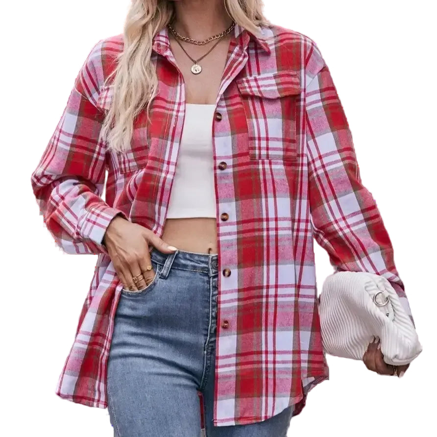 Chemise Country à Carreaux pour Femme