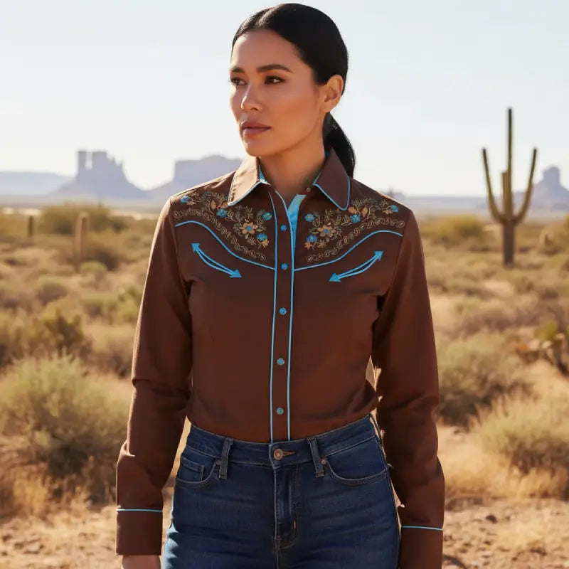 Chemise Américaine Western pour Femme – Image 2