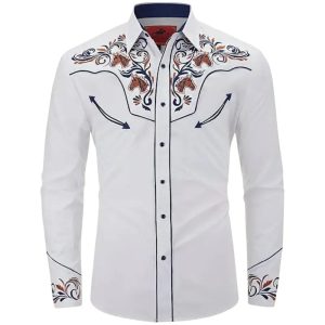 Chemise Cowboy Country Blanche