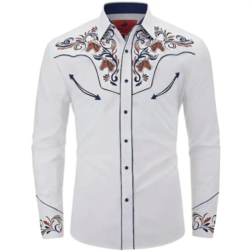 Chemise Cowboy Country Blanche