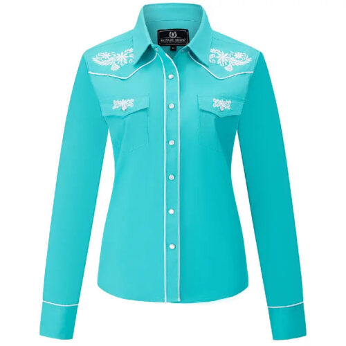 chemise-country-femme-manches-longues-1.jpg Chemise Country Femme à Manches Longues