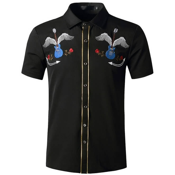 Chemise Country à Manches Courtes pour Homme