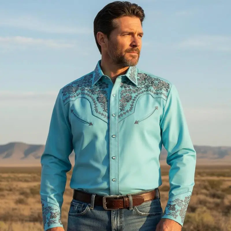Chemise Style Cowboy pour Homme – Image 2