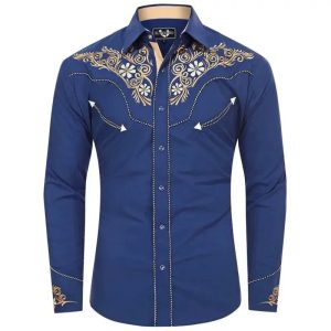 Chemise Western Bleue