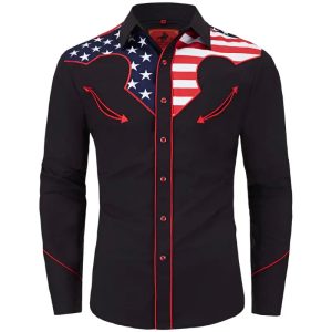 Chemise Western Drapeau US