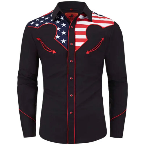 Chemise Western Drapeau US