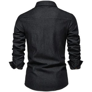 Chemise Western en Jean Noir
