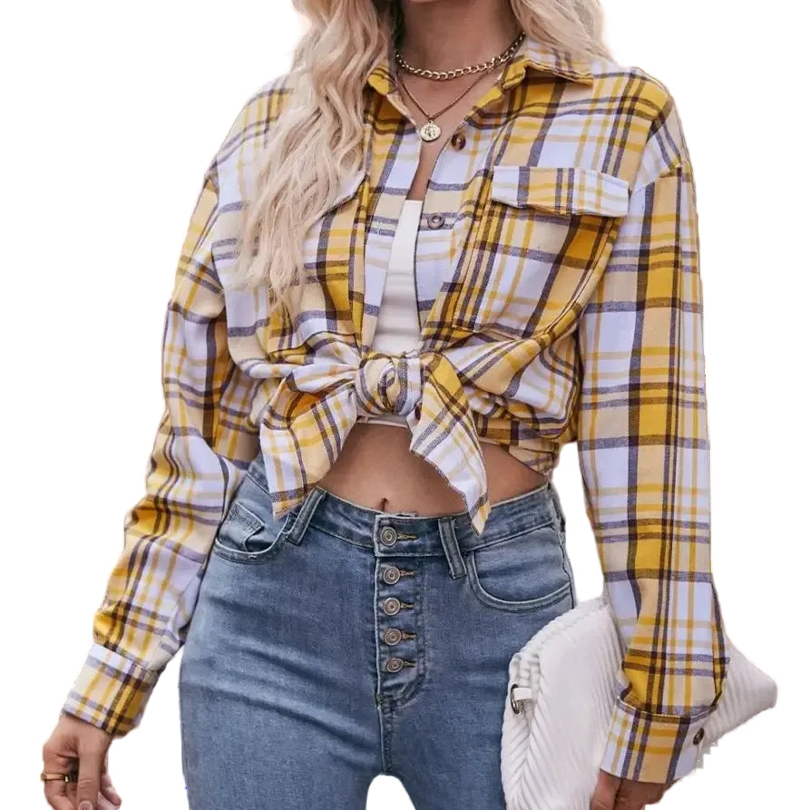 Chemise Western à Carreaux pour Femme – Image 2