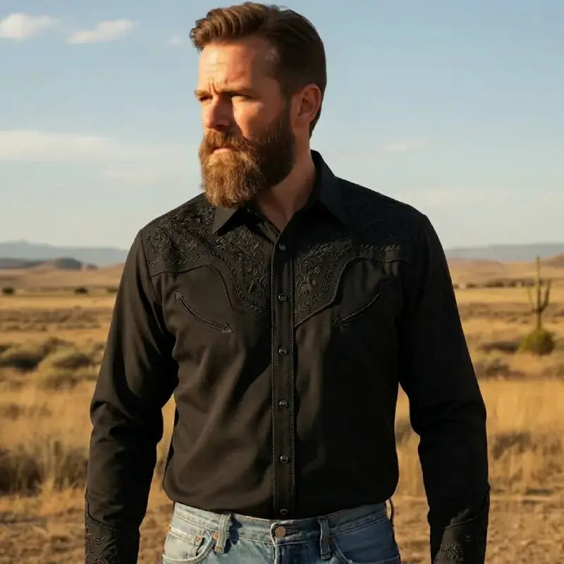 Chemise Western Noire – Image 2