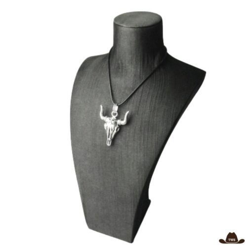 Collier Country Crâne de Buffle (Argent)