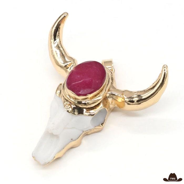 Collier Pendentif Crâne de Buffle – Image 2