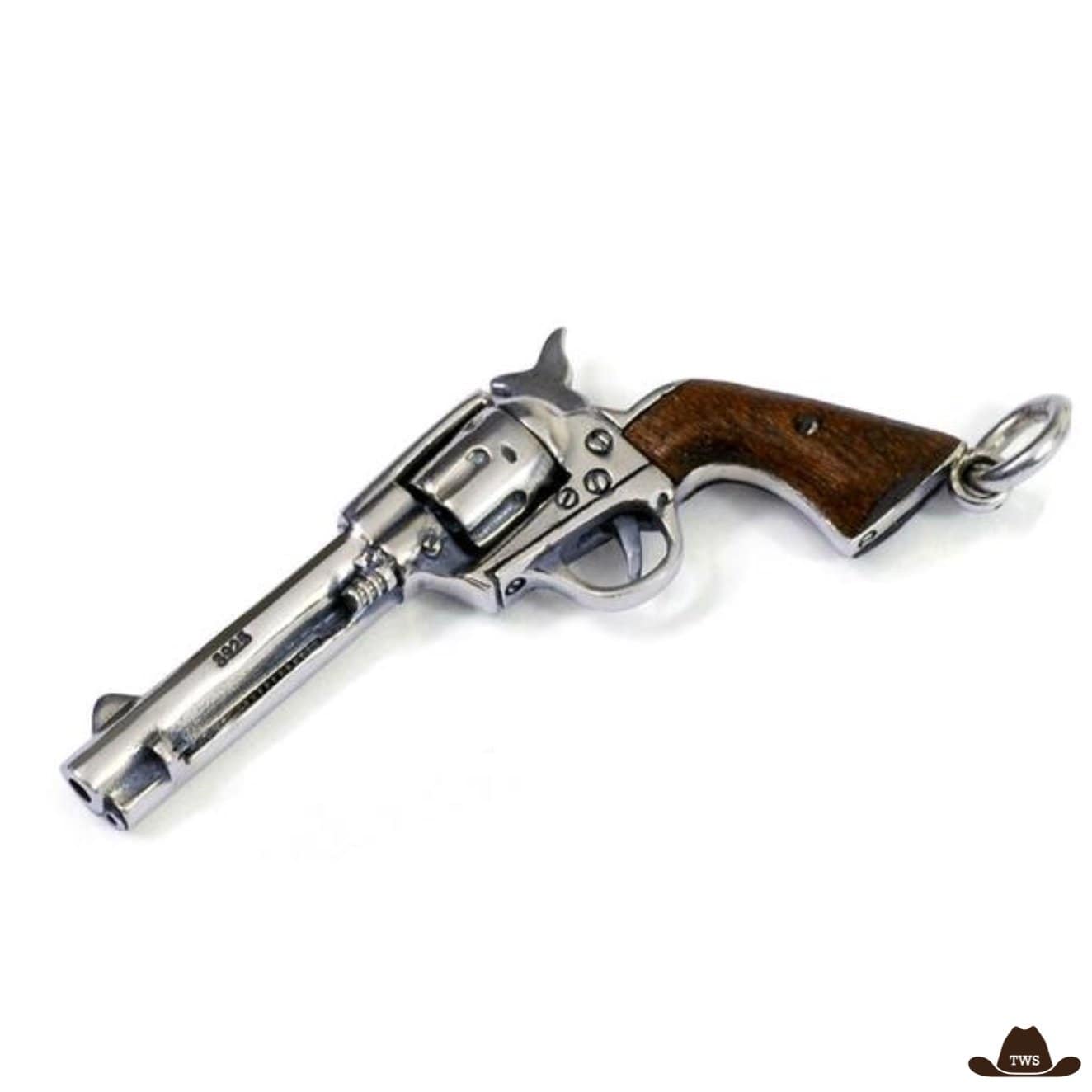 Collier Western Revolver (Argent) – Image 2