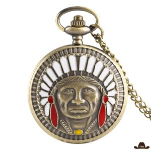 Montre à Gousset Motifs Amérindiens