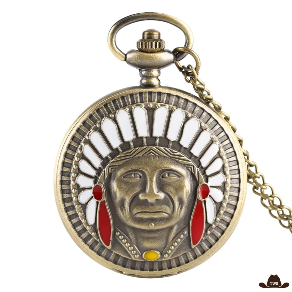 Montre à Gousset Motifs Amérindiens