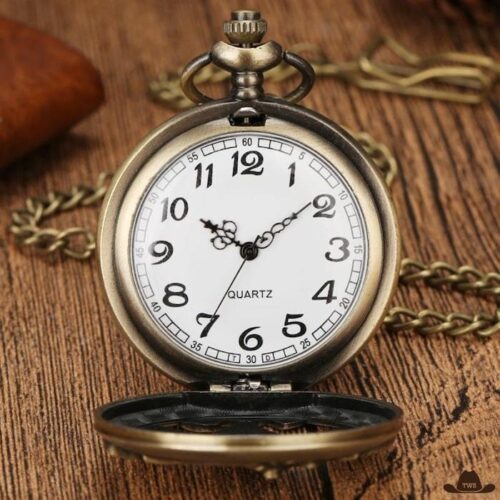 Montre à Gousset Motif Moto