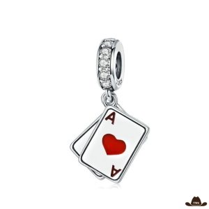 Pendentif Carte Poker (Argent)