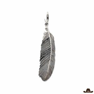 Pendentif Plume Femme (Argent)