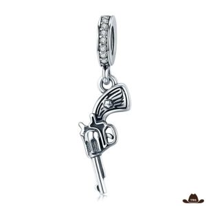 Pendentif Revolver (Argent)