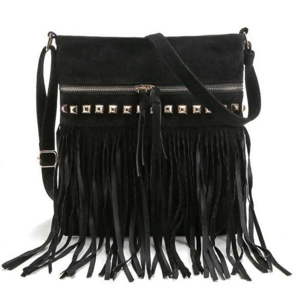 Sac à Main Country en Cuir à Franges – Image 3