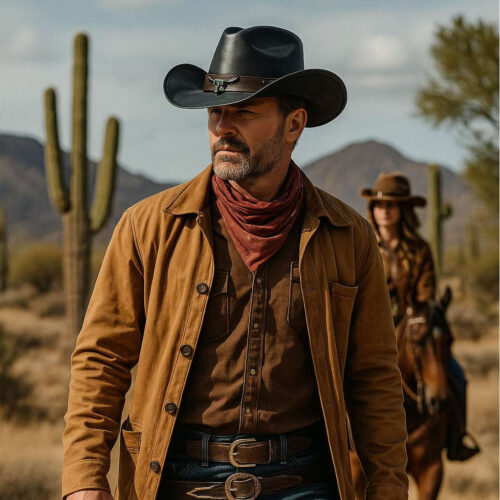 shooting_cowboy_chapeau_cuir_noir_square.jpg Chapeau Cowboy Véritable Cuir - FrontierFlair