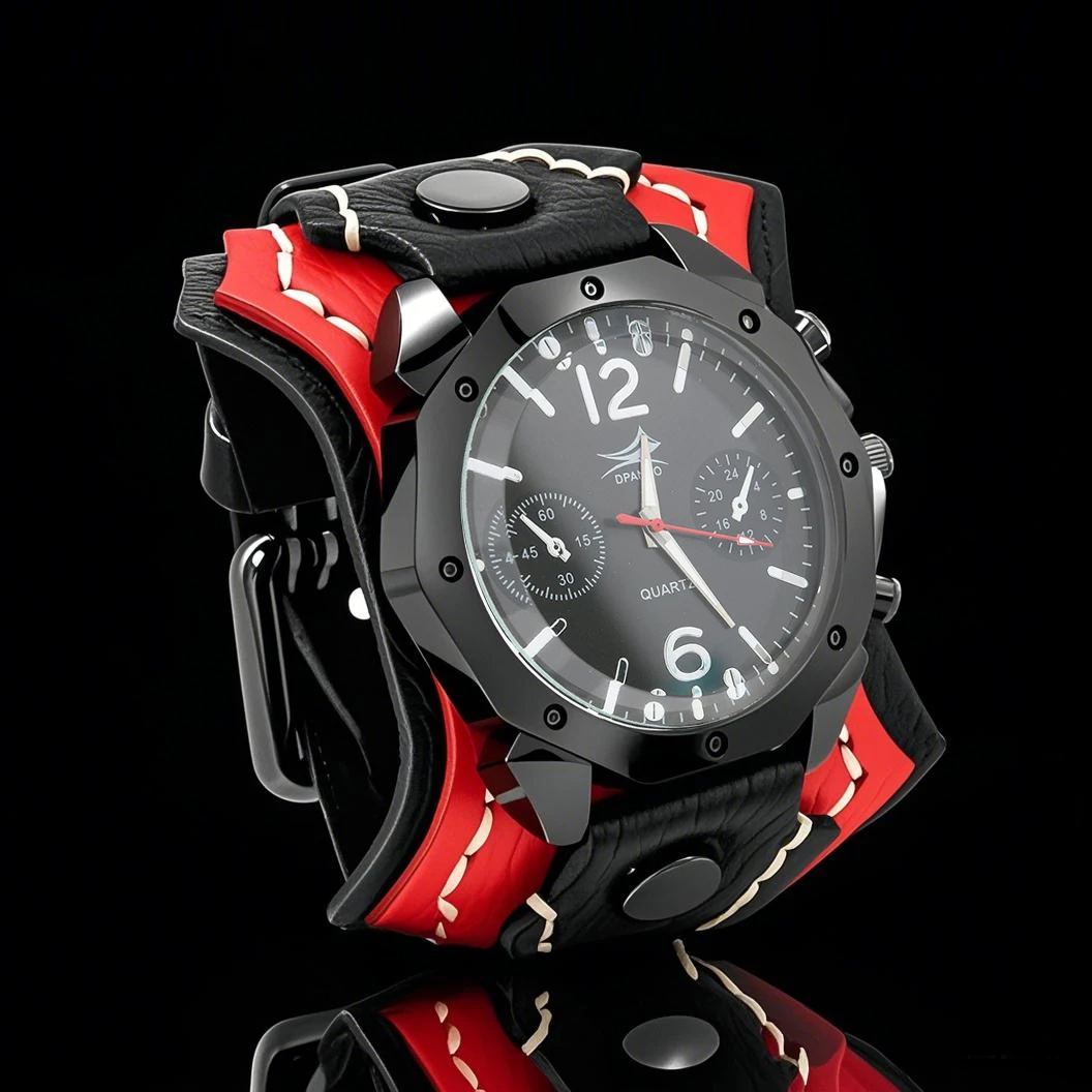Montre à quartz pour homme style punk