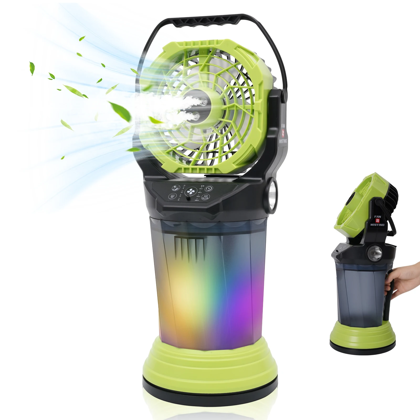 Ventilateur brumisateur portable à 4 vitesses avec oscillation à 180° – Image 3