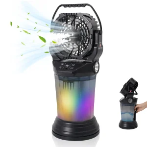 Ventilateur brumisateur portable à 4 vitesses avec oscillation à 180°