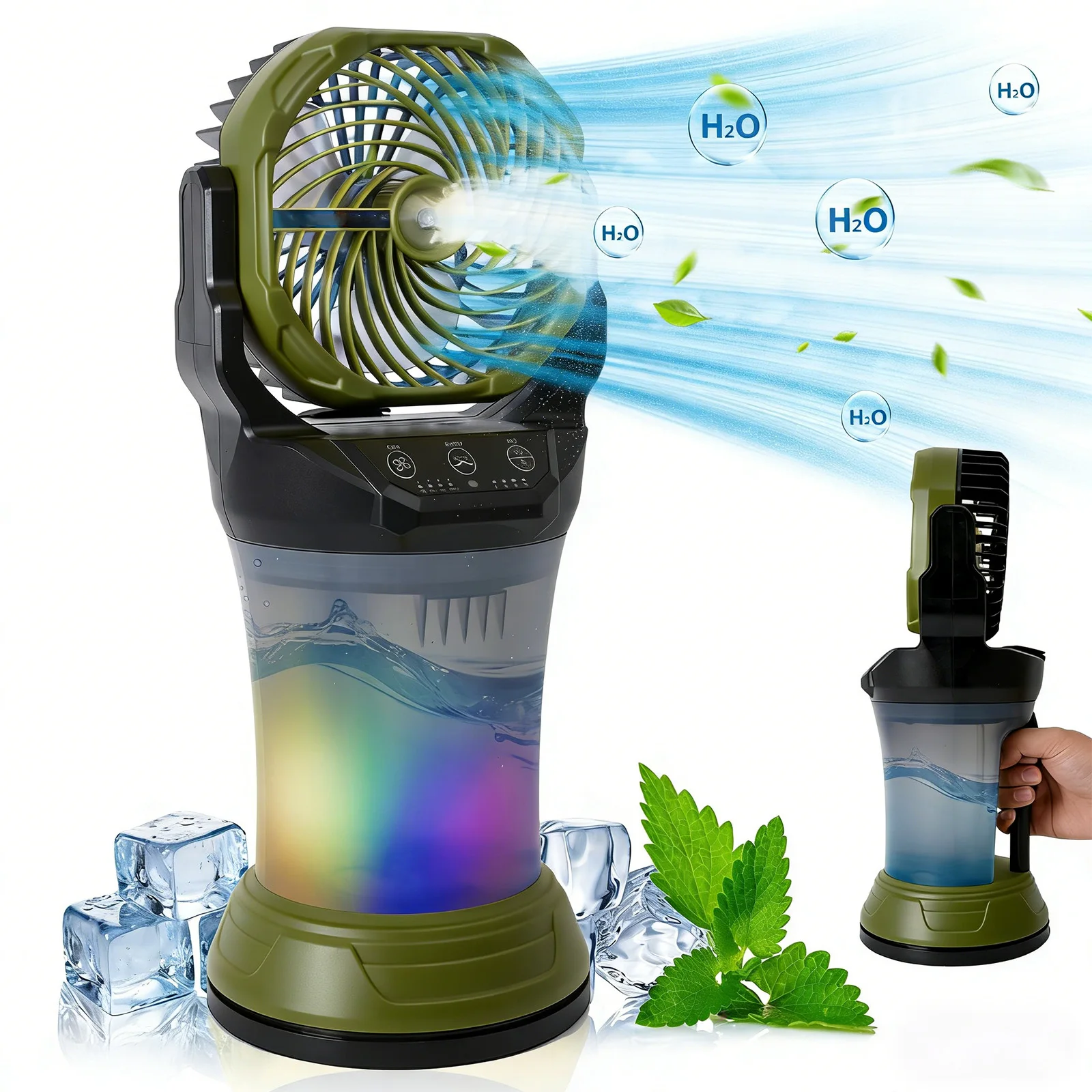 Ventilateur brumisateur portable avec réservoir d'eau – Image 6