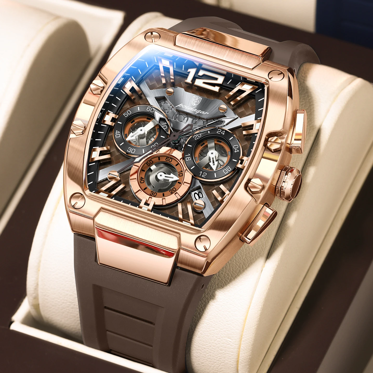 Montre à quartz de luxe pour homme POEDAGAR – Image 4