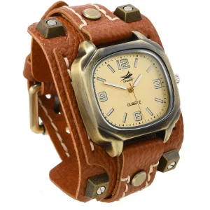 Montre à quartz pour homme style rétro punk