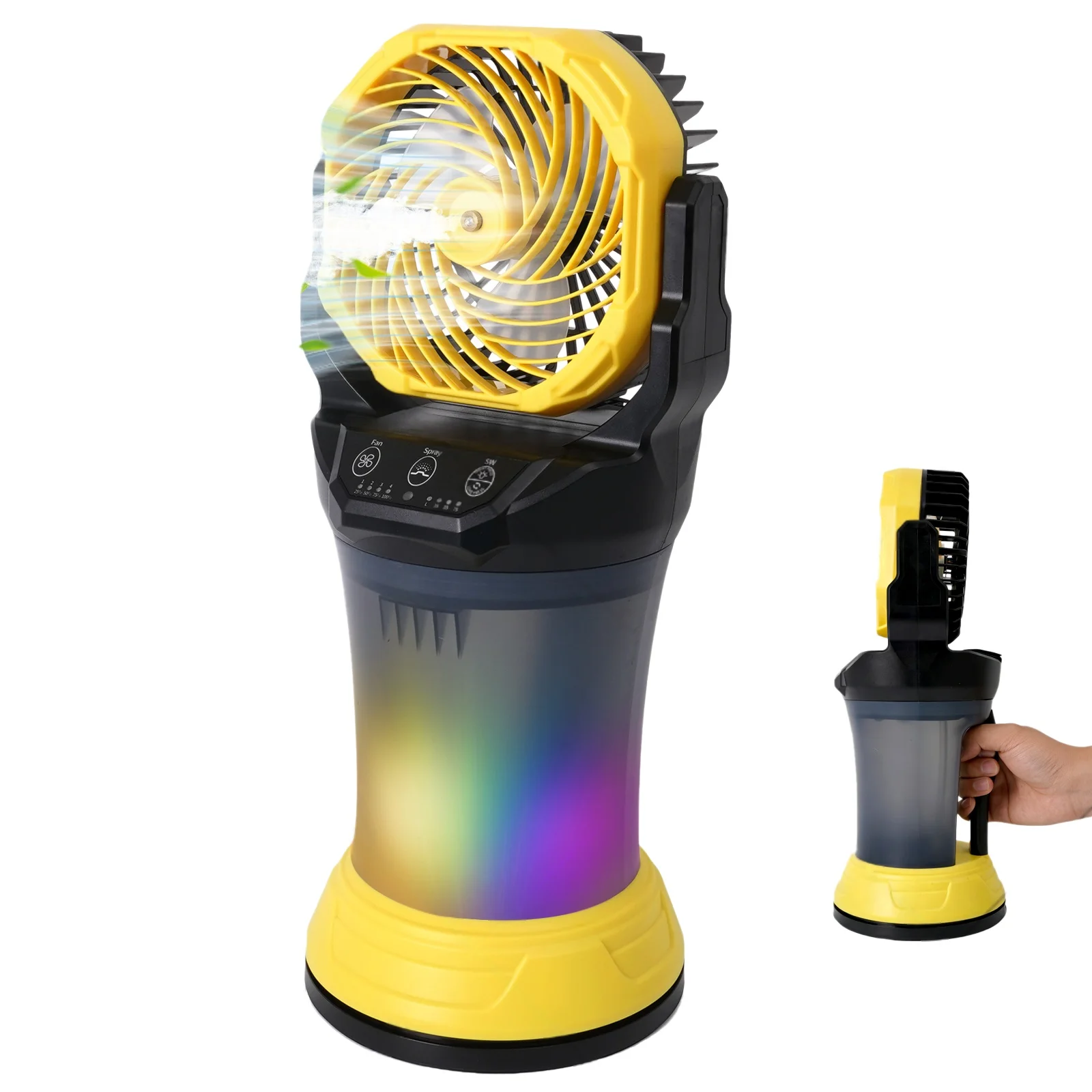 Ventilateur brumisateur portable avec réservoir d'eau – Image 4